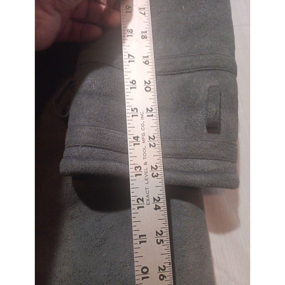 Topman Faux Suede Fleece Lined Long Coat Men's Large Gray - Picture 9 of 9